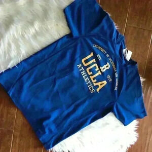 VTG Blue UCLA Bruins Shirt Jersey Sports Fabric Labeled youth 10-12 Large